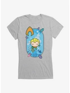 Best reviews of 😀 DC Comics Aquaman Chibi Swimming Into Action 👧 Girls T-Shirt 🤩