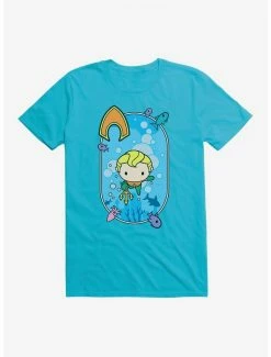 Wholesale 😉 DC Comics Aquaman Chibi Swimming Into Action T-Shirt 🤩