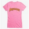 Discount 😀 DC Comics Aquaman Vintage Silver Age Logo 👧 Girls T-Shirt 😉