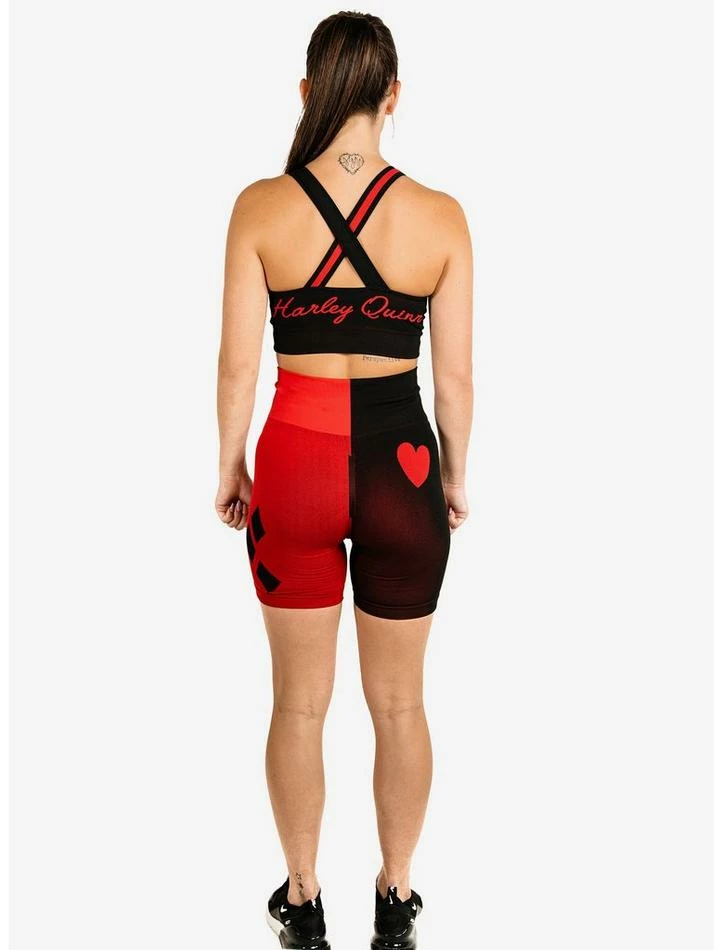 Cheap ๐ DC Comics Harley Quinn Athletic Shorts and Sports Bra Set โญ - Image 2
