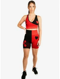 Cheap 🎉 DC Comics Harley Quinn Athletic Shorts and Sports Bra Set ⭐