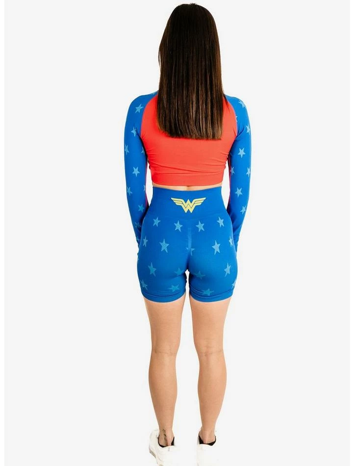 Cheap ๐งจ DC Comics Wonder ๐ฉ Woman Athletic Shorts and Long Sleeve Top Set โจ - Image 2
