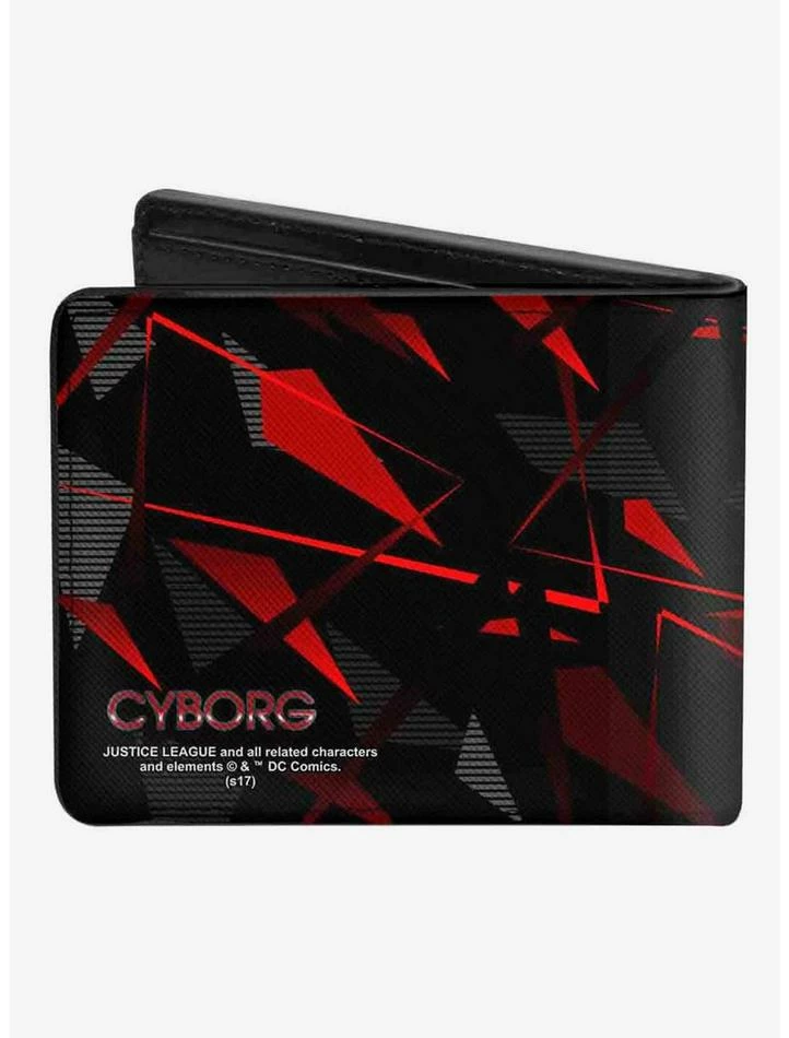 Budget ๐ฅ DC Comics Cyborg C Icon Text Abstract Bifold Wallet ๐งจ - Image 2