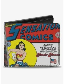 Hot Sale 👍 DC Comics Classic Wonder 👩 Woman Sensation Comics 1 Cover Pose Bifold Wallet 🔥
