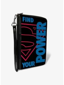 Flash Sale ✔️ DC Comics Superman Shield Find Your Power Zip Around Wallet 😀