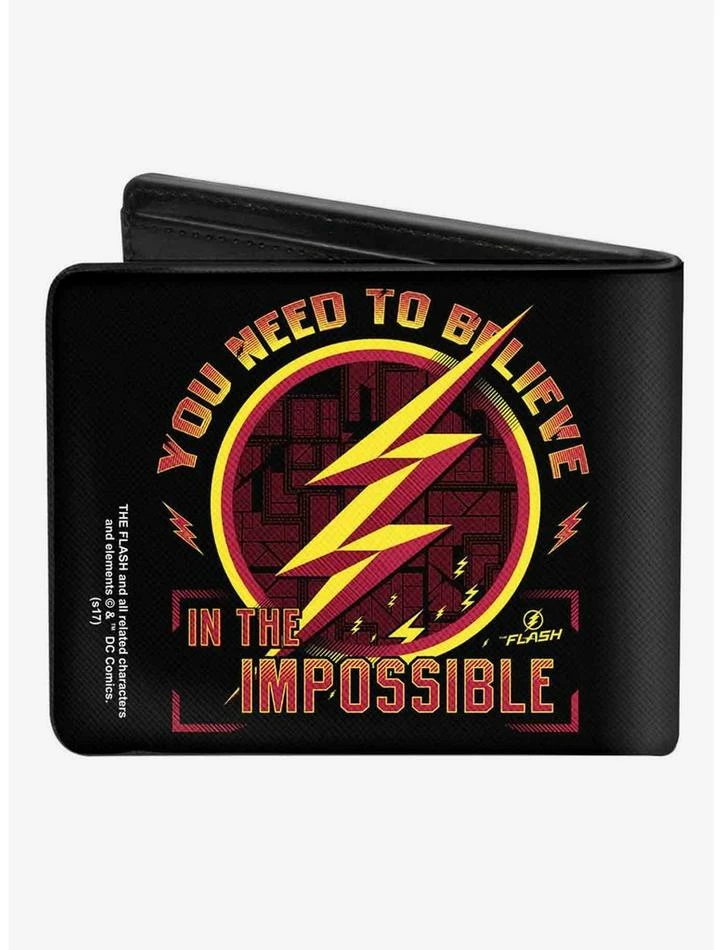 Best Pirce ✨ DC Comics The Flash Logo9 You Need to Believe In The Impossible Bifold Wallet 👏 - Image 2