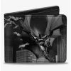 New 🥰 DC Comics Batman Beauty of Flight Action Pose Bats Skyline Bifold Wallet ✔️