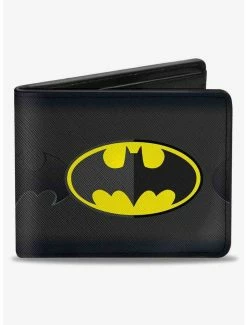 Promo ๐ DC Comics Batman Icon CenteBat Signal Stripe Bifold Wallet ๐