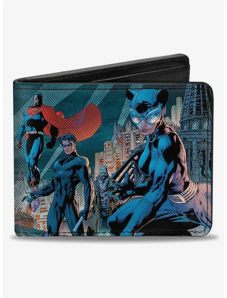 Discount โญ DC Comics Batman Issue 619 Hush 9 Character Gotham City Skyline Cover Bifold Wallet ๐