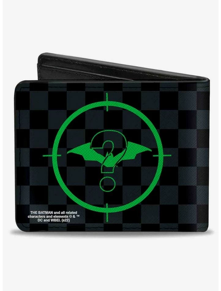 Coupon โค๏ธ DC Comics The Batman Movie Batman and Riddler Target Logo Checker Bifold Wallet ๐งจ - Image 2