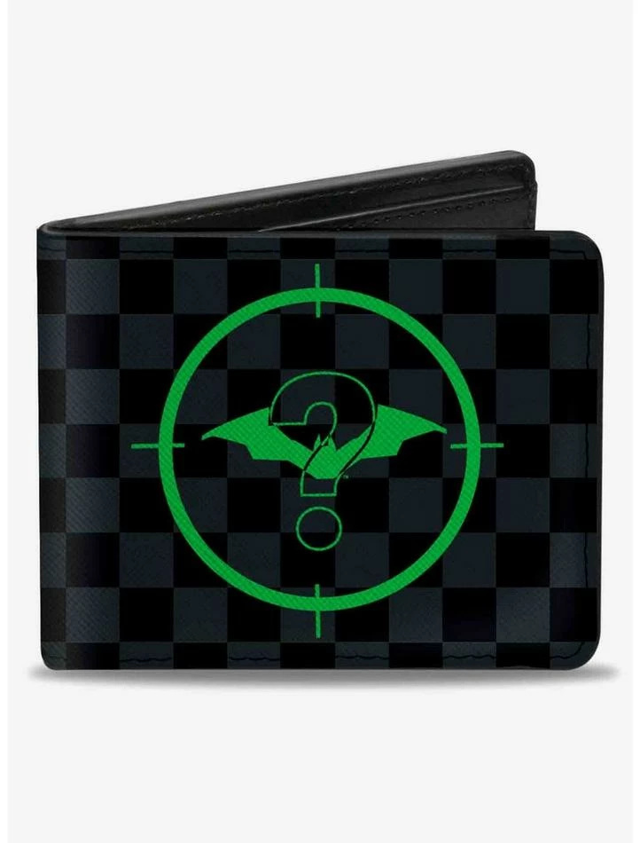 Coupon โค๏ธ DC Comics The Batman Movie Batman and Riddler Target Logo Checker Bifold Wallet ๐งจ