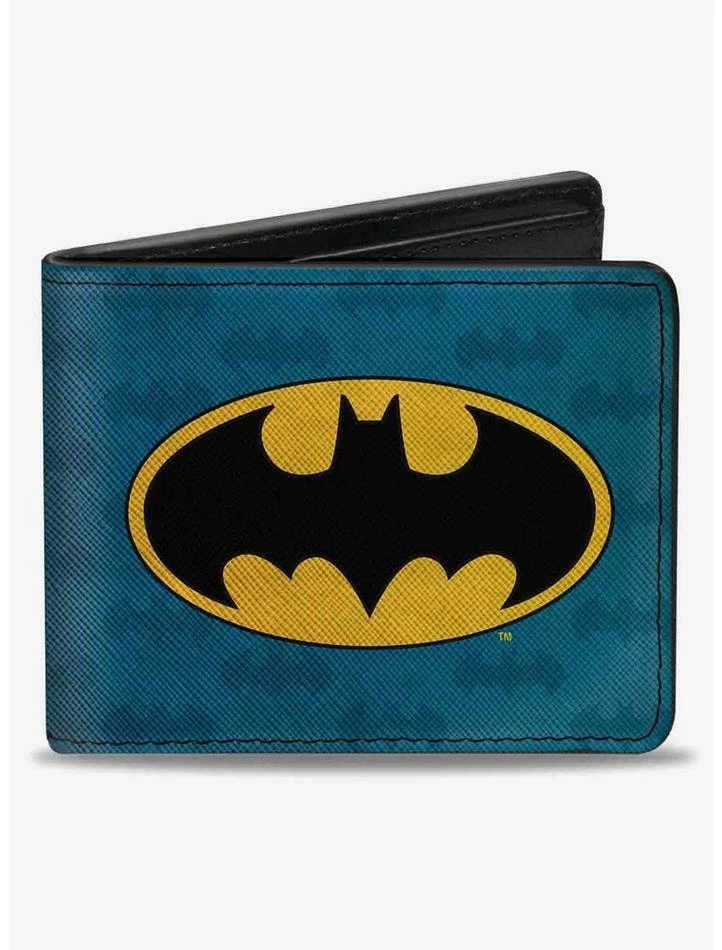 Cheap ๐ฏ DC Comics Batman Signal Bat Monogram Distressed Bifold Wallet โ๏ธ