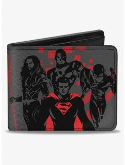 Wholesale 👍 DC Comics Justice League 2017 4 Superhero Group Batman Pose Bifold Wallet 😍