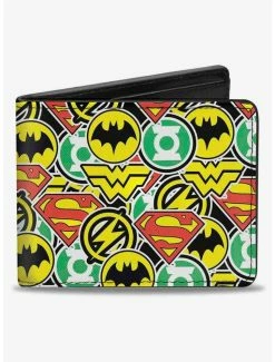 Best deal 🥰 DC Comics Justice League 5 Superhero Chibi Icons Stacked Bifold Wallet 👏