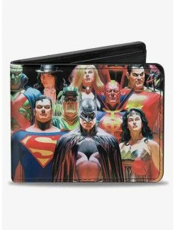Budget ✨ DC Comics Justice League Justice 1 Volume 1 18 Character Cover Pose Bifold Wallet ✔️