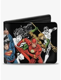 New 🥰 DC Comics Justice League New 52 Superhero Action Poses Bifold Wallet 🧨