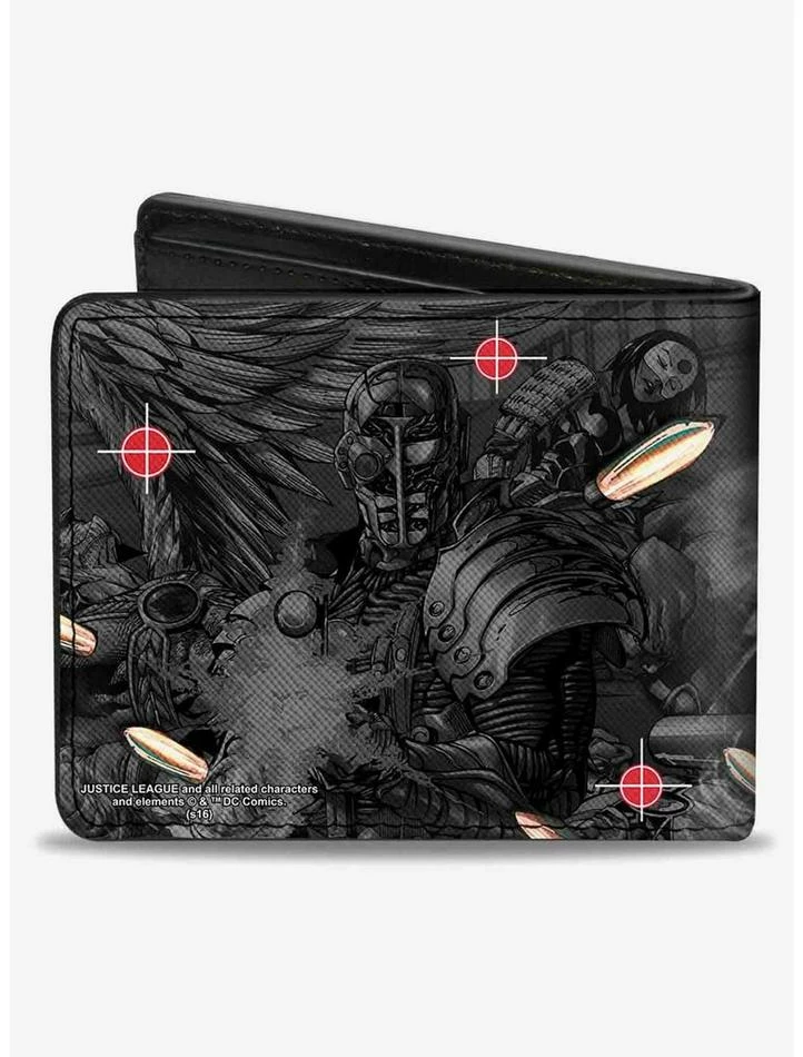 Best Pirce 🌟 DC Comics Deadshot JLA Issue 7.1 Point and Shoot Cover Targets Bullets Bifold Wallet ❤️ - Image 2