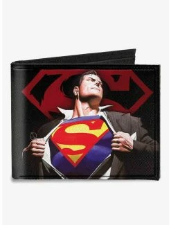 Top 10 👏 DC Comics Superman Forever Clark Kent Transition Shield Canvas Bifold Wallet 🧨