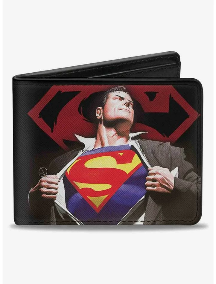 Promo 🎉 DC Comics Superman Forever Clark Kent Transition Shield Bifold Wallet 😍