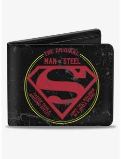 Wholesale 😀 DC Comics Superman The Original Man of Steel Badge Bifold Wallet 🔥