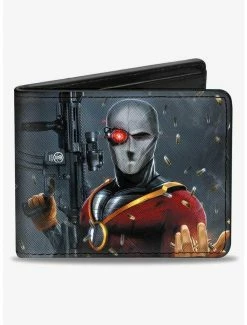 New ❤️ DC Comics Secret Six Issue 15 Deadshot Cover Pose Bullets ScatteBifold Wallet 🧨