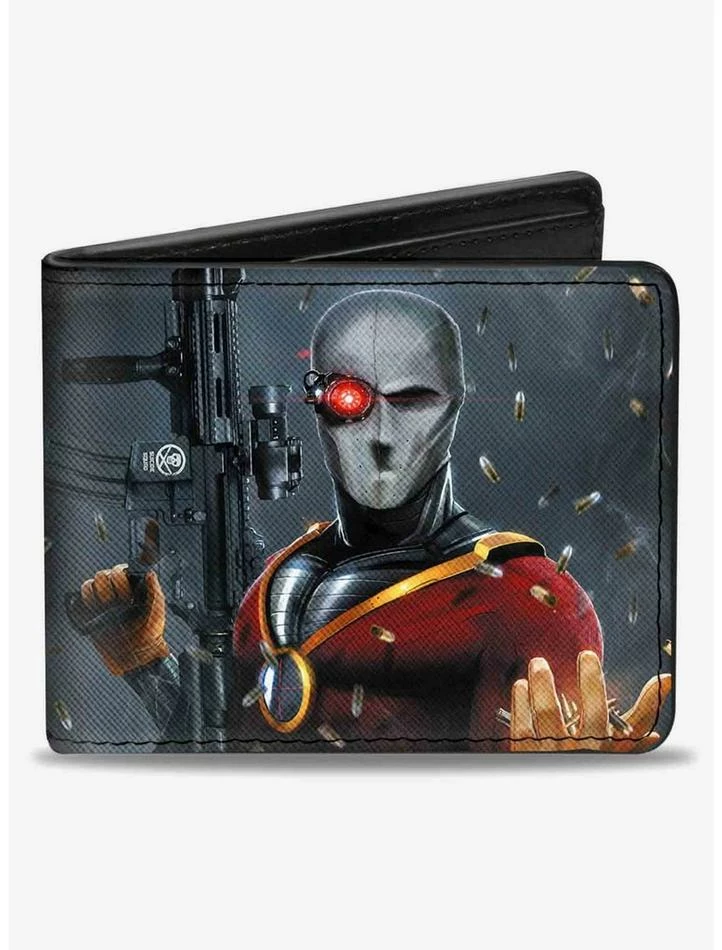 New โค๏ธ DC Comics Secret Six Issue 15 Deadshot Cover Pose Bullets ScatteBifold Wallet ๐งจ