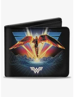 Coupon 💯 DC Comics Wonder 👩 Woman 1984 Golden Armor Pose Logo Topography Bifold Wallet 🥰