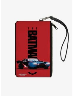 Wholesale 😀 DC Comics The Batman Movie Batmobile Title Canvas Zip Clutch Wallet 🎁