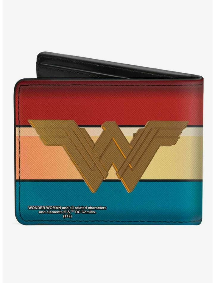 Outlet 🎁 DC Comics Wonder 👩 Woman 2017 Icon Stripe Bifold Wallet ✔️ - Image 2
