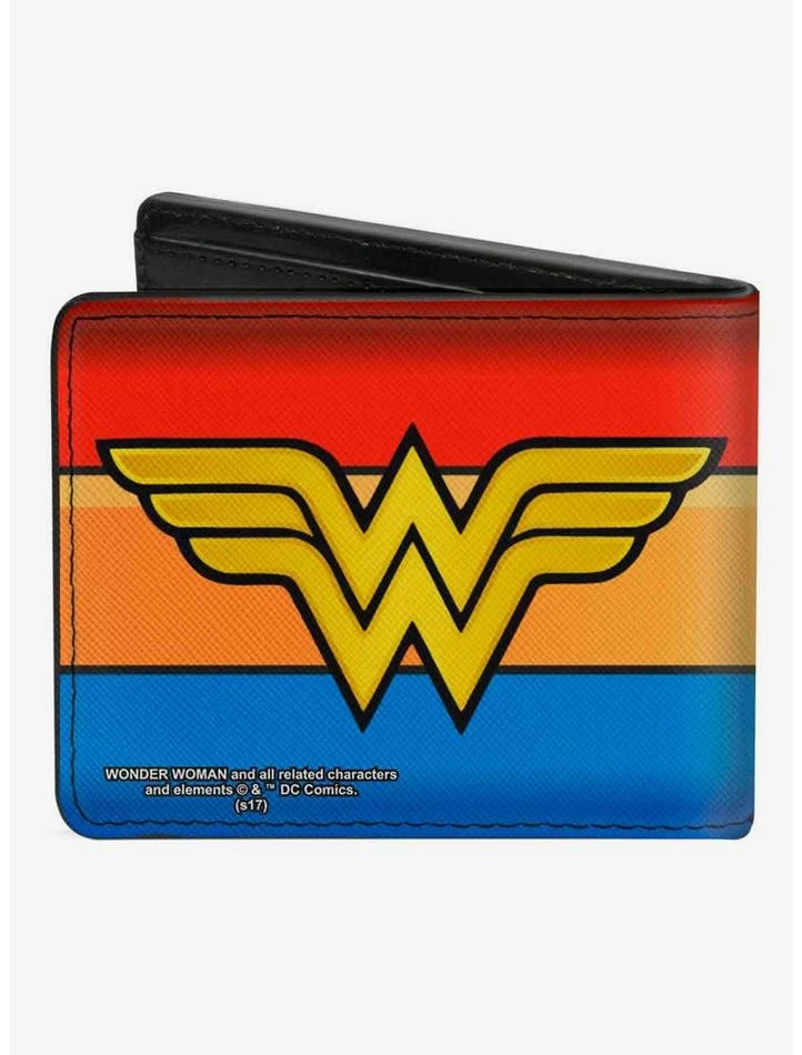 Buy ✔️ DC Comics Wonder 👩 Woman Logo Stripe Bifold Wallet 🌟 - Image 2