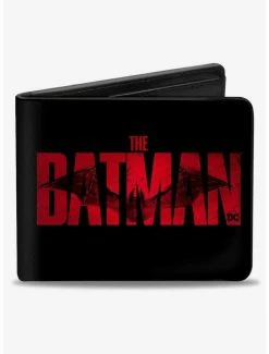 Promo ๐ DC Comics The Batman Movie Bat Title Weathered Bifold Wallet ๐