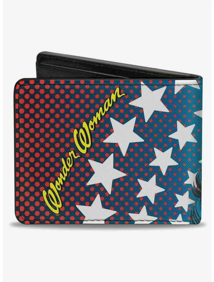 Brand new 🎉 DC Comics Wonder 👩 Woman Stars Face Halftone Bifold Wallet 🔥 - Image 2